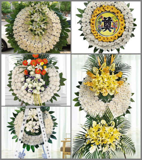 四川成都彭州市军乐镇石埂村花圈速递